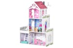 Homcom 350-108 Kids Wooden Doll House Playset | Pink Homcom 350-108 Kids Wooden Doll House Playset | Pink