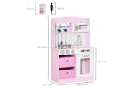 Homcom 350-136V80PK Kids Kitchen Playset | Pink Homcom 350-136V80PK Kids Kitchen Playset | Pink