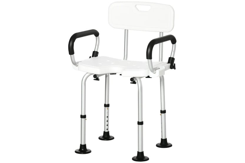 Homcom 713-117V00WT Shower Chair | White Homcom 713-117V00WT Shower Chair | White