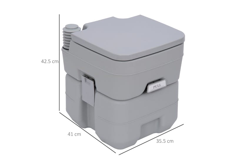 Homcom 811-023 Outsunny Portable Toilet | Grey Homcom 811-023 Outsunny Portable Toilet | Grey