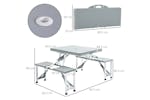 Homcom 84B-363 Outsunny Aluminium Portable Picnic Table Set | Silver Homcom 84B-363 Outsunny Aluminium Portable Picnic Table Set | Silver