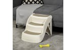 PawHut D06-050V01CW Foldable Pet Stairs with Non-slip Mats | Cream PawHut D06-050V01CW Foldable Pet Stairs with Non-slip Mats | Cream