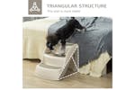 PawHut D06-050V01CW Foldable Pet Stairs with Non-slip Mats | Cream PawHut D06-050V01CW Foldable Pet Stairs with Non-slip Mats | Cream