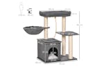 PawHut D30-447 90cm Scratching Post Cat Tree | Dark Grey PawHut D30-447 90cm Scratching Post Cat Tree | Dark Grey