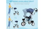 Homcom 370-061BU Kids Tricycle Stroller | Canopy Blue Homcom 370-061BU Kids Tricycle Stroller | Canopy Blue