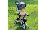 Homcom 370-061BU Kids Tricycle Stroller | Canopy Blue Homcom 370-061BU Kids Tricycle Stroller | Canopy Blue