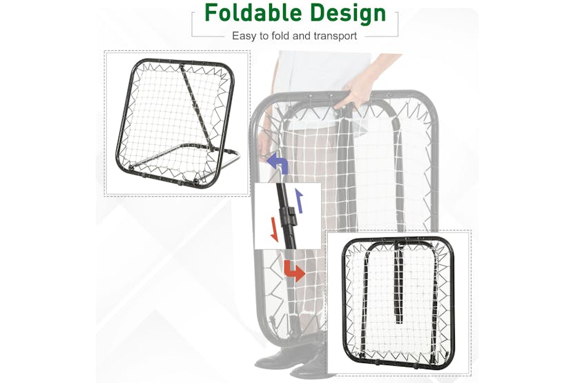 Homcom A90-223WT Angle Adjustable Rebounder Net Goal Training Set Homcom A90-223WT Angle Adjustable Rebounder Net Goal Training Set