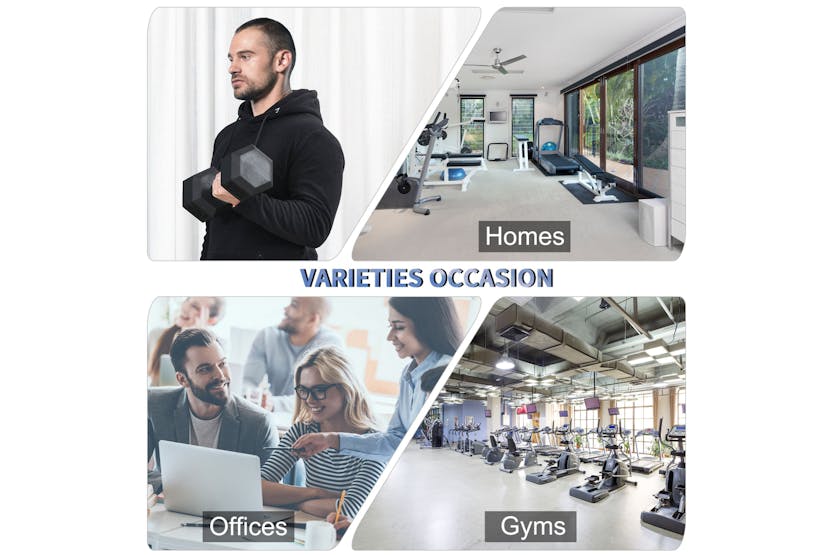 Homcom A91-021V01Single Rubber Fitness Hand Dumbbell | 15KG | Black Homcom A91-021V01Single Rubber Fitness Hand Dumbbell | 15KG | Black