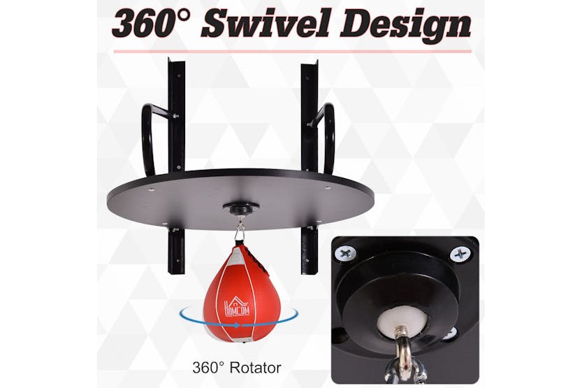 Homcom A91-098 Leather Boxing Speedball w/ Steel Frame Homcom A91-098 Leather Boxing Speedball w/ Steel Frame