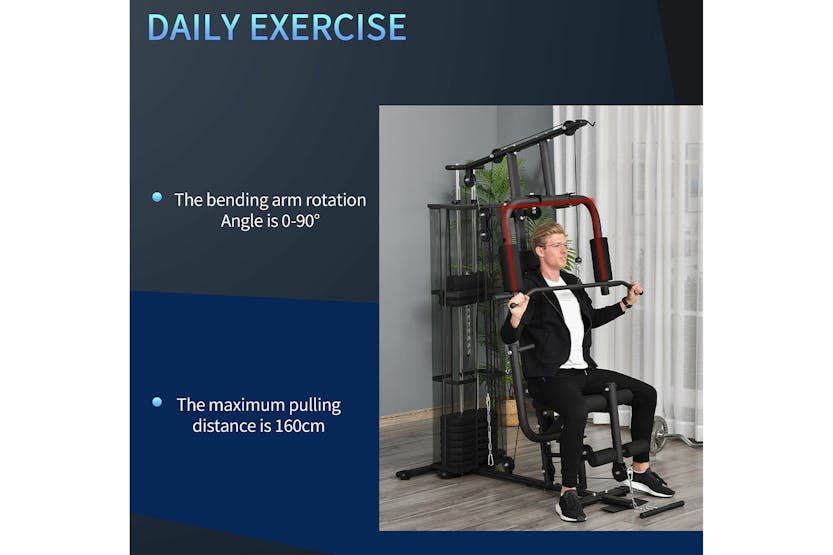 Homcom A91-134bk - Multi-exercise Gym Station, Home Workout Homcom A91-134bk - Multi-exercise Gym Station, Home Workout