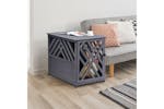 PawHut D02-041 Wood Furniture Style Dog Crate | Grey PawHut D02-041 Wood Furniture Style Dog Crate | Grey