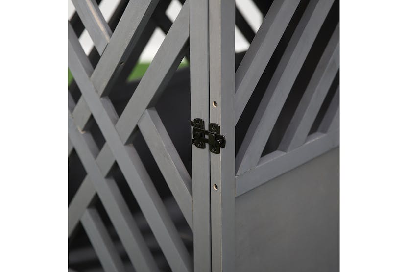 PawHut D02-041 Wood Furniture Style Dog Crate | Grey PawHut D02-041 Wood Furniture Style Dog Crate | Grey