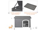 PawHut D02-044 Wooden Dog Crate Kennel | Grey PawHut D02-044 Wooden Dog Crate Kennel | Grey