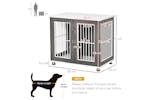 PawHut D02-076 Wooden Dog Crate Kennel | Grey & White PawHut D02-076 Wooden Dog Crate Kennel | Grey & White
