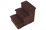 PawHut D06-068BN 3 Step Portable Pet Stairs | Brown PawHut D06-068BN 3 Step Portable Pet Stairs | Brown