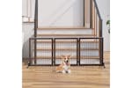 Pawhut D06-080 Indoor Foldable 3 Panel Dog Safety Gate | Brown Pawhut D06-080 Indoor Foldable 3 Panel Dog Safety Gate | Brown
