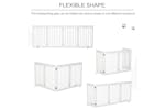 Pawhut D06-085 Foldable Freestanding Dog Safety Barrier with Support Feet | White Pawhut D06-085 Foldable Freestanding Dog Safety Barrier with Support Feet | White