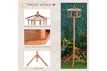 PawHut D10-044 Wooden Freestanding Garden Bird Table | Natural Wood PawHut D10-044 Wooden Freestanding Garden Bird Table | Natural Wood