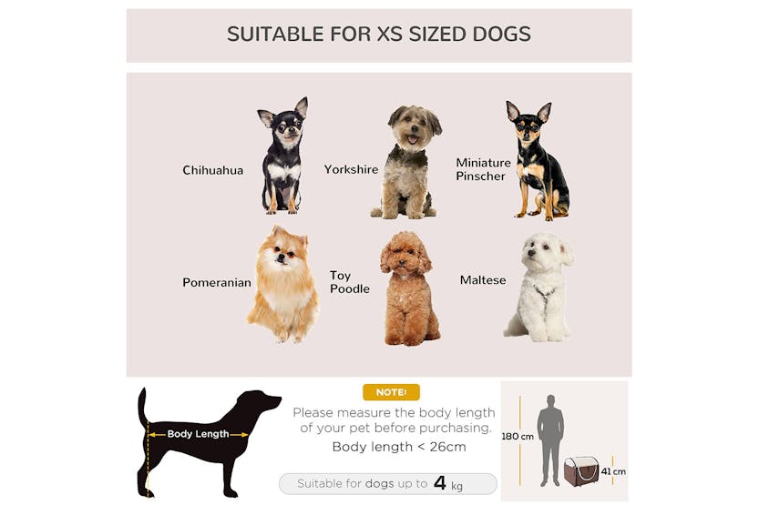 PawHut D1-0100 Pet Carrier Bag | Brown PawHut D1-0100 Pet Carrier Bag | Brown