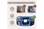 PawHut D1-0109 Breathable Pet Playpen | Blue & Black PawHut D1-0109 Breathable Pet Playpen | Blue & Black