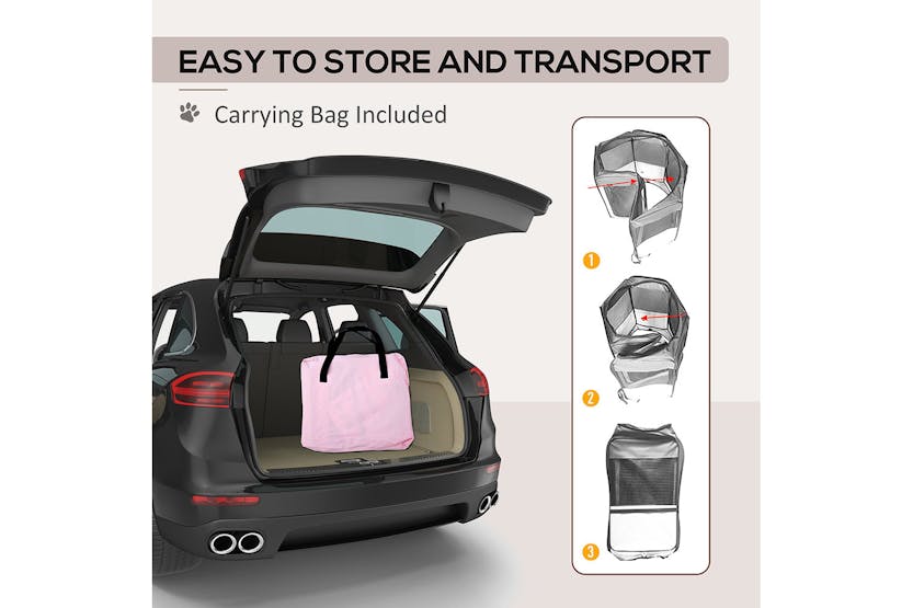 PawHut D1-0110 Breathable Pet Playpen | Beige & Pink PawHut D1-0110 Breathable Pet Playpen | Beige & Pink