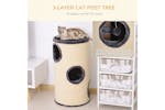 PawHut D30-199 Cat Scratching Barrel | Beige & Grey PawHut D30-199 Cat Scratching Barrel | Beige & Grey