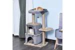 PawHut D30-218GY Cat Tree Scratching Post | Grey PawHut D30-218GY Cat Tree Scratching Post | Grey