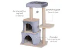 PawHut D30-218GY Cat Tree Scratching Post | Grey PawHut D30-218GY Cat Tree Scratching Post | Grey
