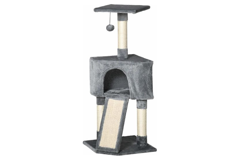 Pawhut D30-253GY Cat Tree Scratching Post for Kitty | Grey Pawhut D30-253GY Cat Tree Scratching Post for Kitty | Grey
