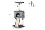 Pawhut D30-253GY Cat Tree Scratching Post for Kitty | Grey Pawhut D30-253GY Cat Tree Scratching Post for Kitty | Grey