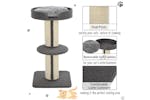 Pawhut D30-269GY 81cm Cat Tree Scratching Post for Kitty | Grey Pawhut D30-269GY 81cm Cat Tree Scratching Post for Kitty | Grey