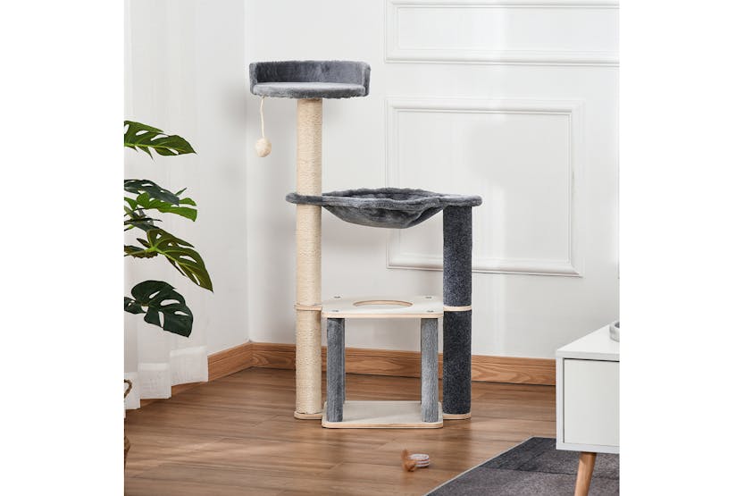 Pawhut D30-359 Cat Tree Scratching Post for Kitty with Removable Felt Pawhut D30-359 Cat Tree Scratching Post for Kitty with Removable Felt