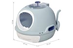 PawHut D31-012BU Cats Rooftop Plastic Litter Box | Blue PawHut D31-012BU Cats Rooftop Plastic Litter Box | Blue