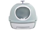 PawHut D31-012BU Cats Rooftop Plastic Litter Box | Blue PawHut D31-012BU Cats Rooftop Plastic Litter Box | Blue