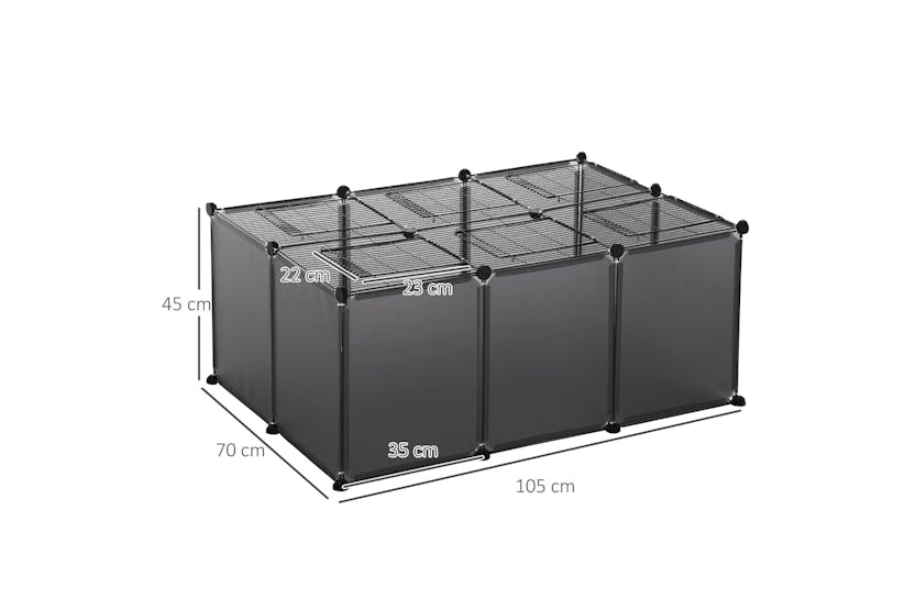 PawHut D51-258GY Small Animal Cage | Grey PawHut D51-258GY Small Animal Cage | Grey