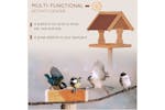 PawHut D10-060 Freestanding Wooden Bird Feeder | Natural PawHut D10-060 Freestanding Wooden Bird Feeder | Natural
