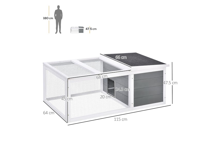 PawHut D51-195 Rabbit Hutch Small Animal Cage PawHut D51-195 Rabbit Hutch Small Animal Cage