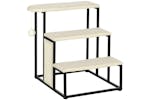 PawHut D06-156V00CW Three-Step Pet Stairs | Cream PawHut D06-156V00CW Three-Step Pet Stairs | Cream