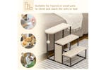 PawHut D06-156V00CW Three-Step Pet Stairs | Cream PawHut D06-156V00CW Three-Step Pet Stairs | Cream