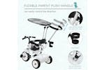 Homcom 370-025 Kids Toddler Three Wheel Tricycle Ride | White/Black Homcom 370-025 Kids Toddler Three Wheel Tricycle Ride | White/Black