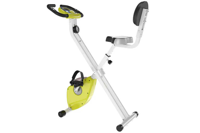 Homcom A90-192YL Steel Manual Resistance Exercise Bike with LCD Monitor | Yellow Homcom A90-192YL Steel Manual Resistance Exercise Bike with LCD Monitor | Yellow