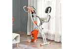 Homcom A90-196OG Folding Magnetic Exercise Bike with Band | Orange,White Homcom A90-196OG Folding Magnetic Exercise Bike with Band | Orange,White