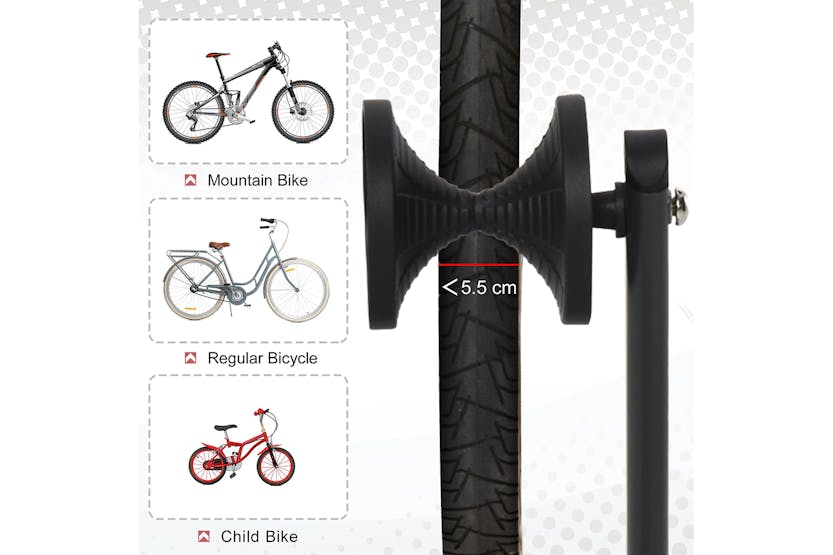 Homcom AA0-064 Foldable Bike Parking Rack | Black Homcom AA0-064 Foldable Bike Parking Rack | Black