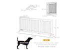 PawHut D06-131 Foldable Pet Gate with Three Panels | White PawHut D06-131 Foldable Pet Gate with Three Panels | White