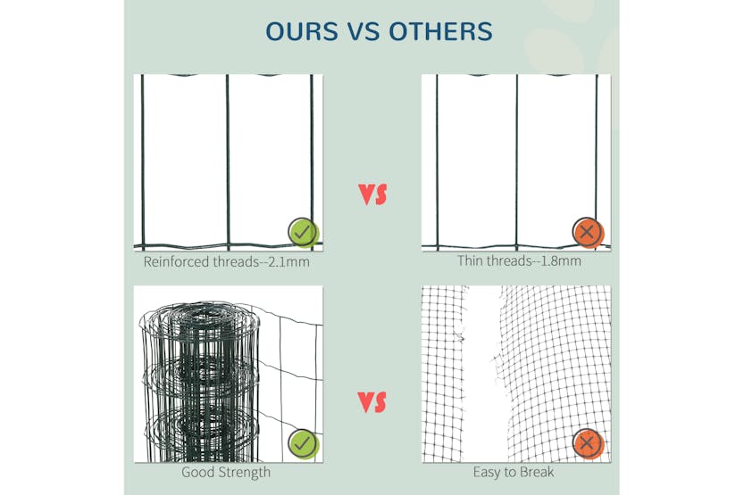 PawHut D06-135 Foldable PVC Coated Welded Garden Fence | Green PawHut D06-135 Foldable PVC Coated Welded Garden Fence | Green