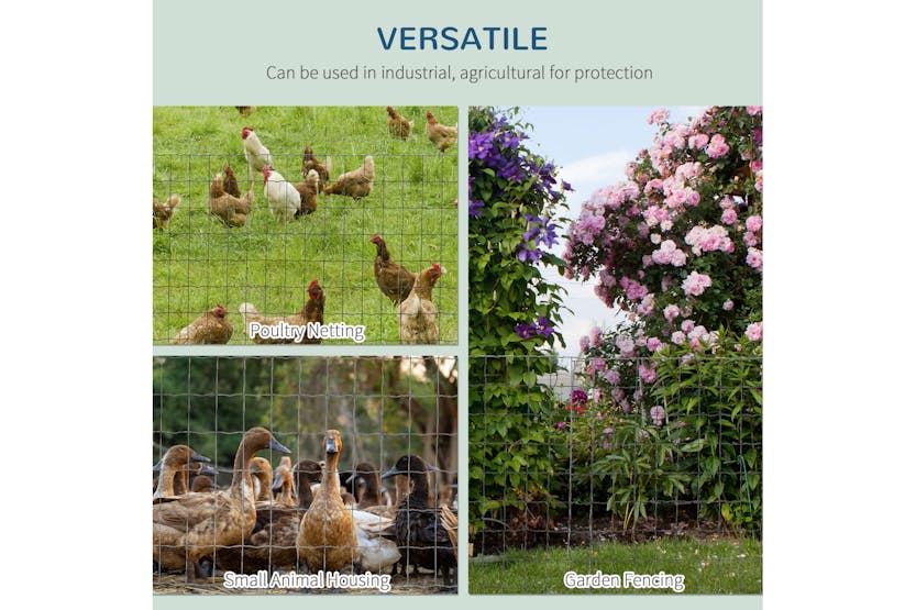 PawHut D06-135 Foldable PVC Coated Welded Garden Fence | Green PawHut D06-135 Foldable PVC Coated Welded Garden Fence | Green