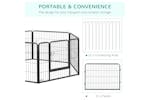 PawHut D06-141 12 Panels Foldable Heavy Duty Pet Playpen | Black,Silver PawHut D06-141 12 Panels Foldable Heavy Duty Pet Playpen | Black,Silver