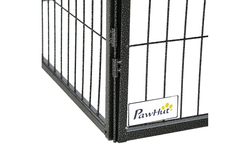 PawHut D06-141 12 Panels Foldable Heavy Duty Pet Playpen | Black,Silver PawHut D06-141 12 Panels Foldable Heavy Duty Pet Playpen | Black,Silver