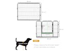 PawHut D06-141 12 Panels Foldable Heavy Duty Pet Playpen | Black,Silver PawHut D06-141 12 Panels Foldable Heavy Duty Pet Playpen | Black,Silver