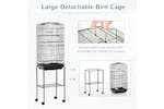 PawHut D10-019V01BK Bird Cage with Stand Wheels | Black PawHut D10-019V01BK Bird Cage with Stand Wheels | Black